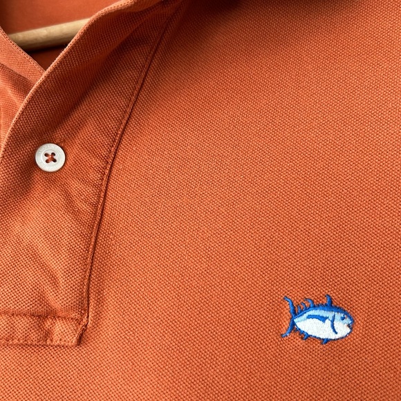 Southern Tide Skipjack Polo Shirt in Rust Size Large /40 w Measurements - Picture 11 of 11
